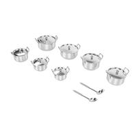 Aolidsive Set Di Pentole In Acciaio Inossidabile, Pentole Base Addensate Compatibili Con Induzione Lavabili In Lavastoviglie Con Manici Ergonomici 16-28 Cm 6 Pezzi Per Pasti In Famiglia Quotidiana