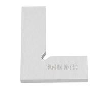 Aolidsive Squadra per Macchinista, Righello Ad Angolo di 90 Gradi 50x40 Mm Strumento per la Lavorazione del Legno in Acciaio Al Carbonio con Righello a L, per la Realizzazione di Mobili e