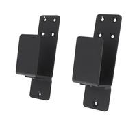 Aolidsive Staffe per Barricata per Porta Supporto per Barra per Porta in Acciaio Al Carbonio 2 Pezzi Adatto per Pannelli 2x4 Installazione Semplice Supporto per Barra Aperta per Rinforzo per (BLACK)