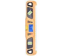 Aolidsive Strumento Magnetico a Livello Digitale, Mini Goniometro in ABS Ad Alta Precisione, 4x90 Gradi per la Decorazione Domestica e l'uso Industriale (ORANGE)