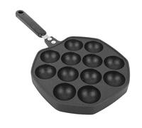 Aolidsive Takoyaki Pan 12 Stampi Antiaderente Takoyaki Maker Padella in Lega di Alluminio Piastra di Cottura 34,5x18 Cm per la Domestica Palline di Polpo Pancake