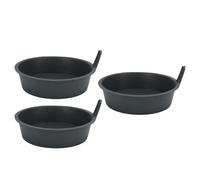 Aolidsive Vaschette per Mangime per Polli Rotonde da 3 Pezzi, Abbeveratoio per Mangiatoia con Secchio in Plastica PP Addensata con Base Ampia per Oca D'Anatra da Bestiame All'aperto