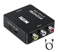 Aolirot Adattatore da Mini AV CVBS a HDMI Video Audio Convertitori 1080P 720, Supporta PAL/NTSC con USB Cavo per PC/WII/N64/TV/PS3/Blu-Ray DVD