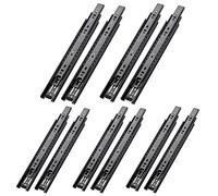 AOLISHENG 5 paia guide per cassetti estensione totale 600mm, cuscinetti a sfera per montaggio laterale, guide cassetto, capacità di carico 45kg nero