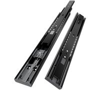 AOLISHENG Guide Per Cassetti Ammortizzate 450 mm Montaggio Laterale Guida Chiusura Ammortizzata Estrazione Totale Binari Scorrevoli Portata 45kg Binario Cassetto Per Cucina e Ufficio 1 Paio(2 Pezzi)