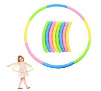 AolKee Hula Fitness Hoop per bambini con 8 parti, diametro 70 cm, 200 g, plastica portatile regolabile e rimovibile, hula hoop per bambini di 3-8 anni, pneumatici da ginnastica
