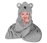 Aolso Accappatoio Neonato, 80x80cm Asciugamani Con Cappuccio Per Bambini, Accappatoio Neonato con Cappuccio Extra Morbido e Super Assorbente per Neonati e Bambini 0-3 Anni-Koala