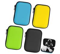 Aolso Borsa da Trasporto Uno, 4 Pezzi Portatile Borsa per Carte Uno Flip, Custodia per Carte Impermeabile e Resistente All'umidità, Adatto per Una varietà di Carta(Giallo/Verde/Blu/Nero)