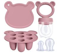 Aolso Ciuccio Per Alimenti, Ciuccio Per Frutta Alimentatore, Allevia Il Dolore Alle Gengive, Vassoi Per Congelatore, L'alimentazione Sicura (Malva)