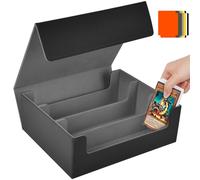 Aolso Deck Box per Carte Magic The Gathering, Scatola Magnetica per Carte da Collezione, Cartes da Gioco per 2400, Deck Case con 8 Separatori (Grigio)