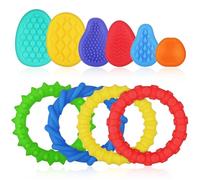 Aolso Fidget Toys,4 Pezzi di Braccialetti Fidget Elastici 6 Pezzi di Pietre sensoriali for Antistress Bambini Adulti,Giochi Autismo per ADHD,per Alleviare L'ansia da Stress,Come Regali per Bambini
