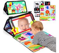 Aolso Giochi Montessori Neonato 0 3 6 12 Mesi Libro di Stoffa con Specchio Libro