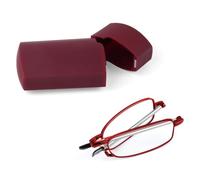 Aolso Occhiali da Lettura Pieghevoli, Anti Luce Blu, con Aste Telescopiche, con Custodia Portatile, da Lettura per Uomini Lettori per Donne