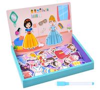 Aolso Set da gioco per travestimento da principessa, gioco educativo magnetico, giocattolo puzzle per vestire, sviluppo abilità motorie e immaginazione, adatto dai 3 anni in su