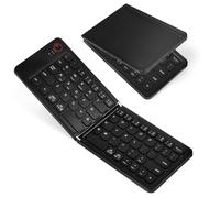 Aolso Tastiera Bluetooth Pieghevole, Tastiera Wireless Leggera, Triplo Pairing, Tastieras Portatile Ricaricabile per Smartphone/Tablet/PC/iPad/iPhone, Sistema Windows, iOS, Android-Nero