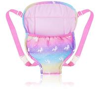Aolso Zaini per Carrier Bambole, 18IN Marsupio per Bambole, Marsupio Giocattolo per Bambini con Spallacci Regolabili, Idee Regalo per Bambini, Colori dell'Arcobaleno