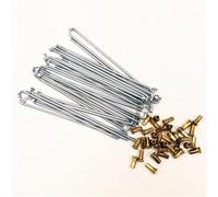 AOLUOER 36 pezzi 8G 9K raggi for bicicletta diametro 3,2/3,5/4,0 mm*125-235 mm moto fuoristrada e-bicicletta(4.0X145mm)