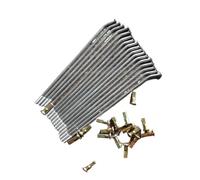 AOLUOER 36 raggi for bicicletta elettrica da 3,2 mm/3,5 mm/4,0 mm, for motocicletta for accessori for ruote di motociclette 15/16/17/18/19/21 pollici(4.0X205mm silver)