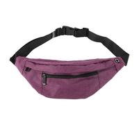 AOLUOER Zaino a tracolla con 4 tasche con cerniera, marsupio sportivo impermeabile, marsupio regolabile for allenamento e viaggi(Purple)