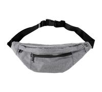 AOLUOER Zaino a tracolla con 4 tasche con cerniera, marsupio sportivo impermeabile, marsupio regolabile for allenamento e viaggi(Gray)