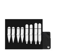 AOLVO Rinforzi per colletto in acciaio inox con magneti, inserti magnetici per colletto della camicia, forza magnetica migliorata con borsa in pelle
