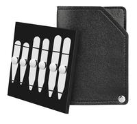 AOLVO Rinforzi per colletto in acciaio inox con magneti, inserti magnetici per colletto della camicia, forza magnetica migliorata con borsa in pelle