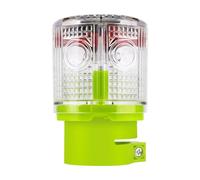 Aolyty Allarme Luce stroboscopica Solare, Luminoso 360 Gradi, IP45 Impermeabile, Lluce di Sicurezza (Bianco)