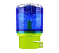 Aolyty Allarme Luce stroboscopica Solare, Luminoso 360 Gradi, IP45 Impermeabile, Lluce di Sicurezza (Blu)