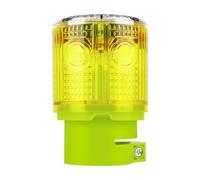 Aolyty Allarme Luce stroboscopica Solare, Luminoso 360 Gradi, IP45 Impermeabile, Lluce di Sicurezza(Giallo)