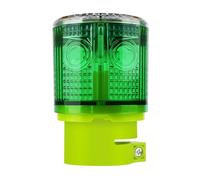 Aolyty Allarme Luce stroboscopica Solare, Luminoso 360 Gradi, IP45 Impermeabile, Lluce di Sicurezza(Verde)