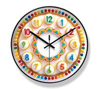 Aolyty Orologio da parete a batteria da 30,5 cm, orologio al quarzo silenzioso, decorativo per interni, colorato, per camera da letto, ufficio, cucina (nero)