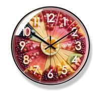 Aolyty Orologio da parete a batteria da 30,5 cm, orologio al quarzo silenzioso, orologio decorativo per interni per camera da letto, ufficio, cucina (nero)