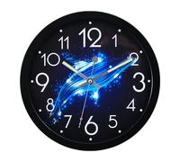 Aolyty Orologio da parete da 28 cm con illuminazione, orologio al quarzo a batteria, orologio decorativo per interni muto per camera da letto, ufficio, cucina (balena)