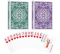 Aomaic Carte da gioco 2 mazzo di carte carte da poker Jumbo Poker Size Large Print Carte da gioco per adulti Anziani Giochi di carte per giochi di famiglia Giochi da tavolo da notte Magic Casino Theme