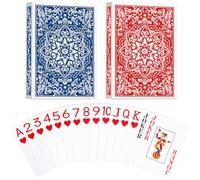 Aomaic Carte da gioco 2 mazzo di carte carte da poker Jumbo Poker Size Large Print Carte da gioco per adulti Anziani Giochi di carte per giochi di famiglia Giochi da tavolo da notte Magic Casino Theme