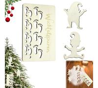 AOMAIGAD Modello di Impronta di Gnomo di Natale, Impronte di gnomo stencil scala di corda, Elfo di Natale Accessori, Accessorio per Porta del Gnomo, per Porte Pavimento, Finestre (A)