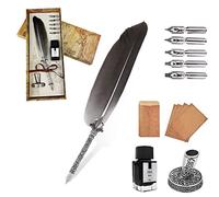 AOMAYLL Set di Inchiostri a Penna Piuma,Stilografica Retrò Set Scrittura,penna calligrafica con pennino,penna d'oca per scrittura,per I principianti Della Calligrafia