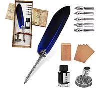 AOMAYLL Set di Inchiostri a Penna Piuma,Stilografica Retrò Set Scrittura,penna calligrafica con pennino,penna d'oca per scrittura,per I principianti Della Calligrafia