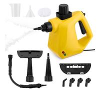 Aomdom Pulitore a Vapore, 1000W Pulitore a Vapore Manubrio con 9 Accessori e Blocco di Sicurezza per Casa Cucina Auto Sedili Pavimento Finestre Pulizia