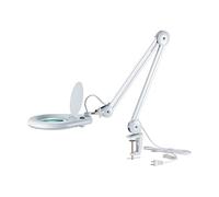 AOMEKIE Lampada d'ingrandimento con clip, 5D (2,25X), 60 pezzi SMD LED, 5 pollici Diameter Lens Adjustable Stainless Steel Arm for Reading Craft Knitting Repair