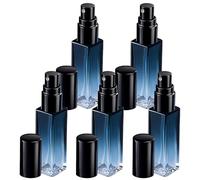 Aomhrek 5 Pezzi Nebulizzatori Da Viaggio, Graduale Blu Atomizzatore Profumo, Boccette Profumi Vuoti, Spray Bottle, Boccetta Profumo Ricaricabile, Bottiglia Vetro, Bottigliette Da Viaggio 10 ml