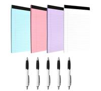 Aomhrek Notepad Multipurpose Lined Paper, Legal Pad & Writing Pads - The Essential White Paper Pads for Student, School, Office Use with Complimentary Highlighter Pens
