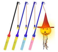 Aomig Bastone Lanterna, 4PCS LED Lanterna Bastone Elettrico, Pali Lanterne di Carta della Lanterna del Festival, Accessori Giocattoli Lanterne Adatto Processioni di San Martino Halloween