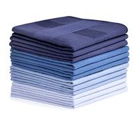 Aomig Fazzoletti da Uomo, 12 Pcs Grandi in Cotone, 4 Colori Tinta Unita, Idee Regalo, 40cm*40cm