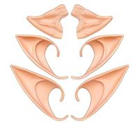 Aomig Orecchie da Elf, 3 Pz Orecchie da Fata in Lattice, Orecchio Elf per Cosplay Halloween Costume Festa Natale