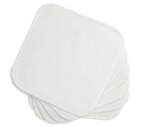 Aomig Salviette Lavabili, Salviette Riutilizzabili, Salviette per Bambini, Accessori Essenziali per Bambini Salviette Neonato Asciugamano Adatto Alle Mani e al Viso (Bianco, 20 * 20cm-6PCS)