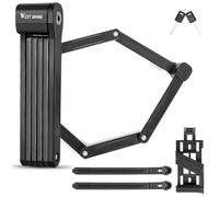 Aomiun Lucchetto Pieghevole per Bici Lucchetto Pieghevole Portatile per Bici con Staffa di Montaggio e 2 Chiavi, Adatto per Biciclette, Scooter e motociclette (Lunghezza Massima da Aperto: 87 cm).