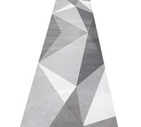 AOMRUN Tappeto Runner Tappeti Passatoia Corridoio Carpet Moda Modello Triangolo Geometrico Grigio, Morbido Comodo Facile da Pulire (Color : Multi-Colored, Size : 1x3m)