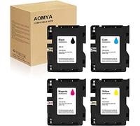 Aomya 4 Pack GC41 Sublimation Ink Cartridge Heat Transfer Compatible for Ricoh GC41 for IPSiO SG3100 SG2100 SG2100L SG2010L Aficio SG3110DNW SG2100N SG3100SNW SG2100 SG3110DN SG2010