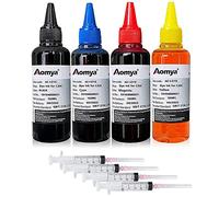 Aomya Kit di ricarica 4 x 100 ml per Canon PGI-545, PGI-540, PGI-550, CLI-551 cartuccia d'inchiostro ricaricabile con 4 siringhe, BK+CMY